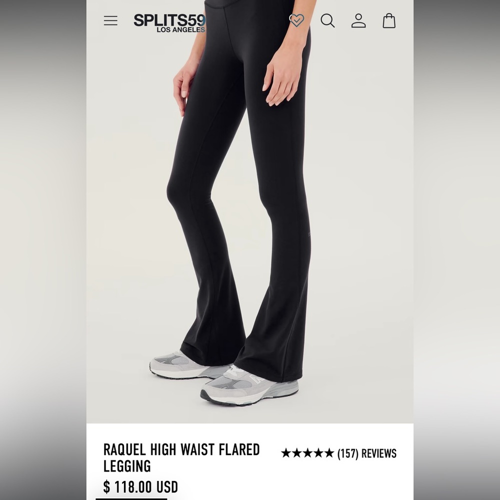 Splits59 Black Flared Leggings
